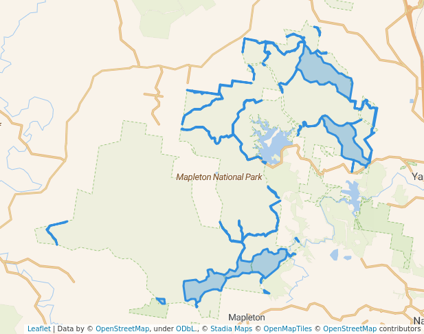 walking in Mapleton Forest Reserve map in Dulong