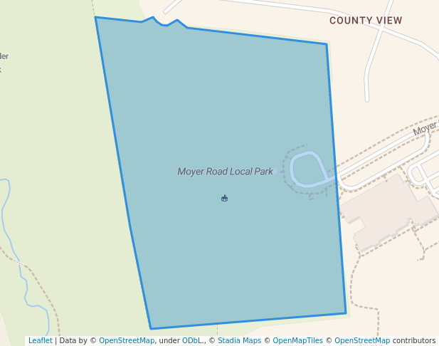 walking in Moyer Road Local Park map in Damascus