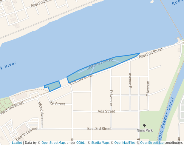 walking in Seward Park map in Rock Falls