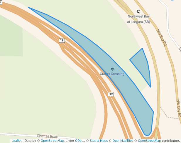 walking in Craig's Crossing map in Parksville