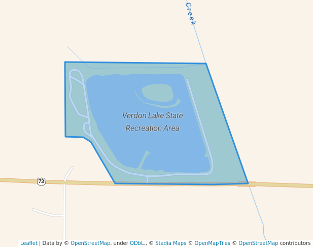 Verdon Lake State Recreation Area in Verdon | Map and Routes