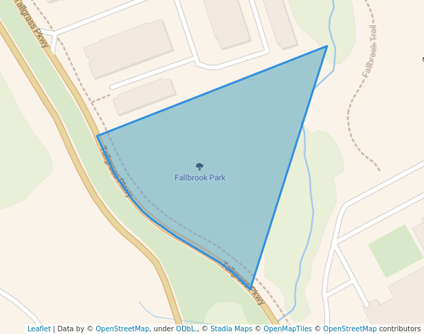 walking in Fallbrook Park map in Lincoln