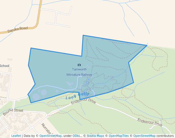 walking in Victoria Park map in Tamworth