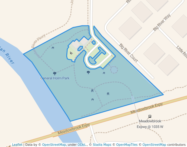 walking in General Holm Park map in South Salt Lake