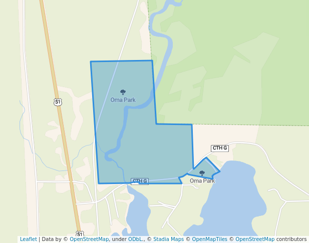 walking in Oma Park map in Hurley