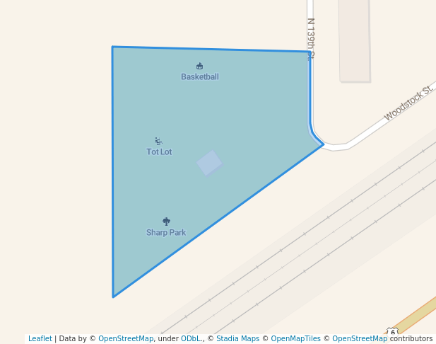 walking in Sharp Park map in Waverly