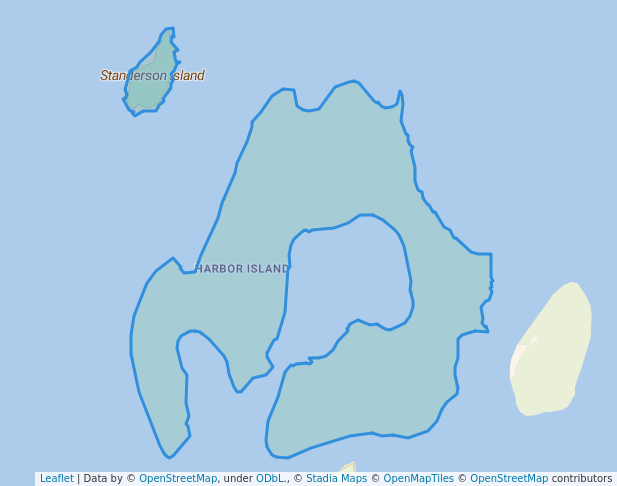 walking in Harbor Island National Wildlife Refuge map in Drummond