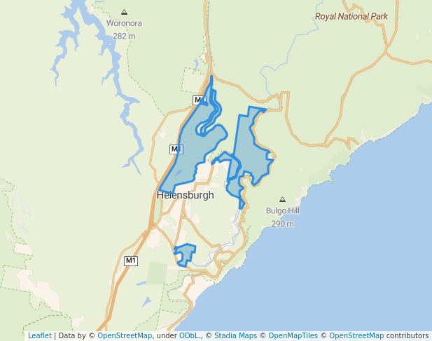 walking in Garawarra State Conservation Area map in Otford
