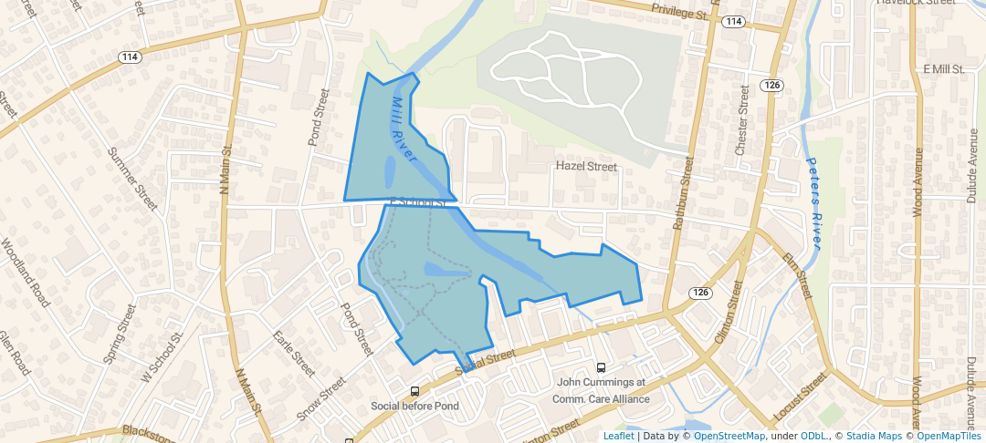 walking in World War II Veterans Memorial State Park map in Woonsocket