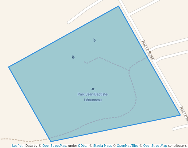 walking in Parc Jean-Baptiste-Létourneau map in Rigaud