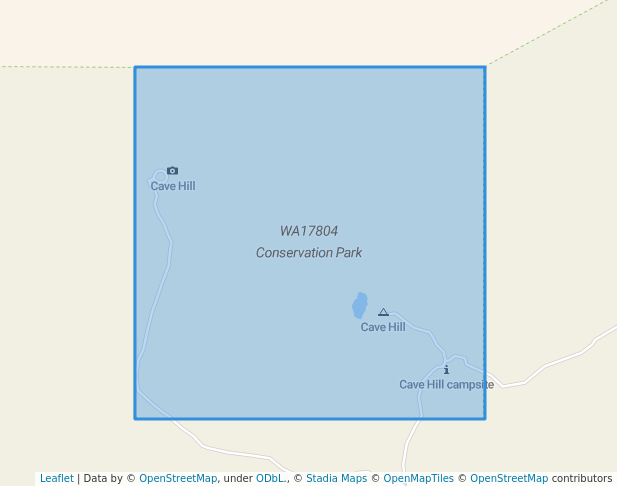 walking in WA17804 Conservation Park map in Victoria Rock