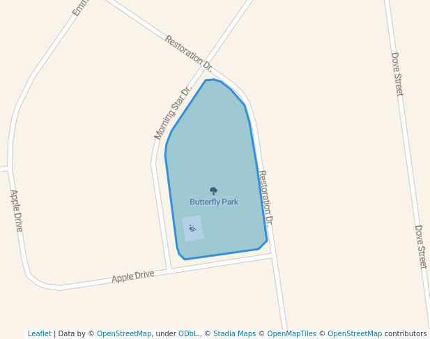 walking in Butterfly Park map in Marysville