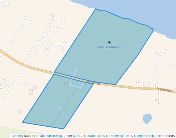 walking in Parc Thompson map in Rigaud