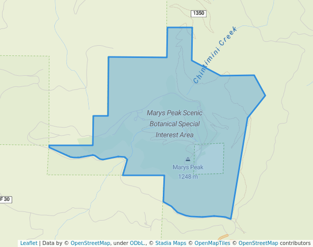 Marys Peak Scenic Botanical Area
