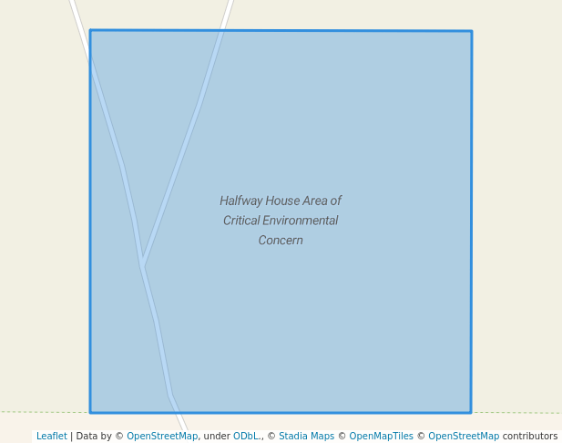 walking in Halfway House Area of Critical Environmental Concern map in Bloomfield