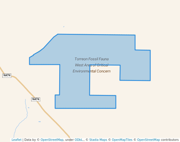 walking in Torreon Fossil Fauna West Area of Critical Environmental Concern map in Cuba