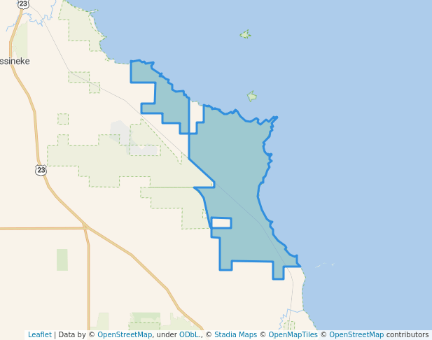 walking in Negwegon State Park map in Black River