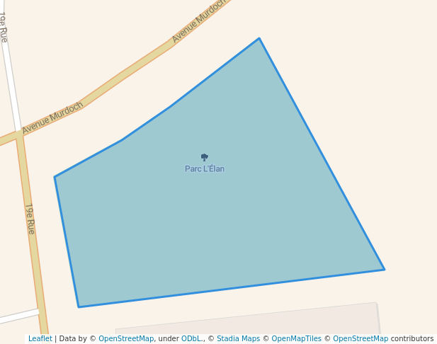 walking in Parc L'Élan map in Rouyn-Noranda