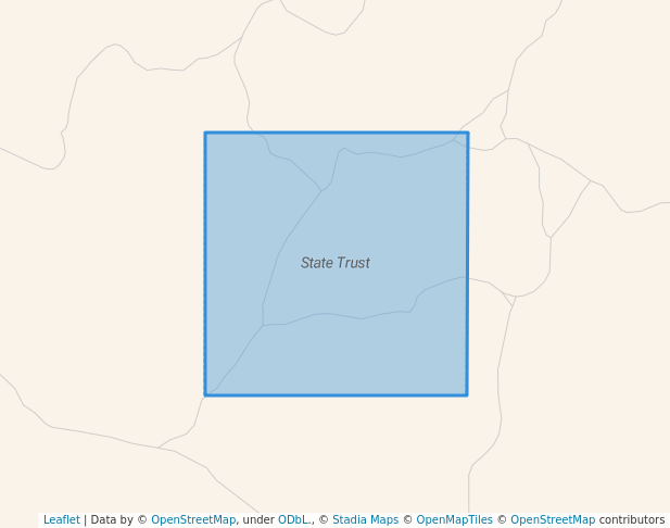 walking in State Trust map in Hysham