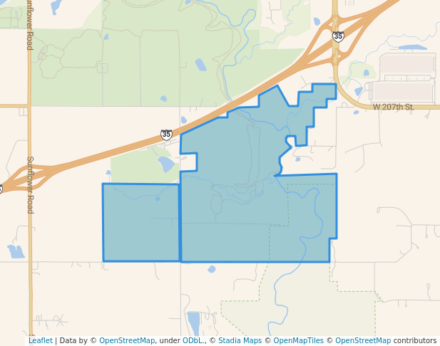 walking in Big Bull Creek Park map in Edgerton