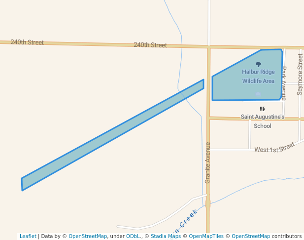 walking in Halbur Ridge Wildlife Area map in Manning
