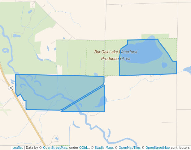 walking in Burr Oak Lake Wildlife Management Area map in Wallingford
