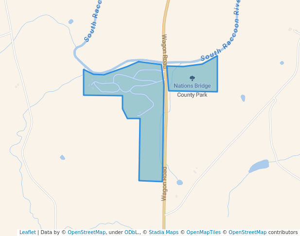 walking in Nations Bridge County Park map in Stuart