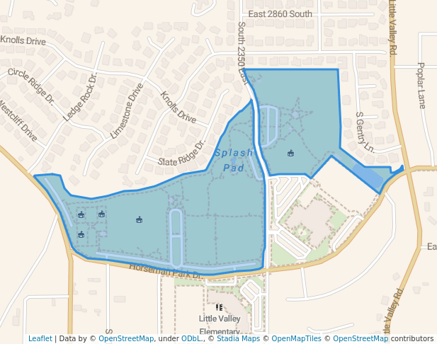 walking in The Fields at Little Valley map in St. George