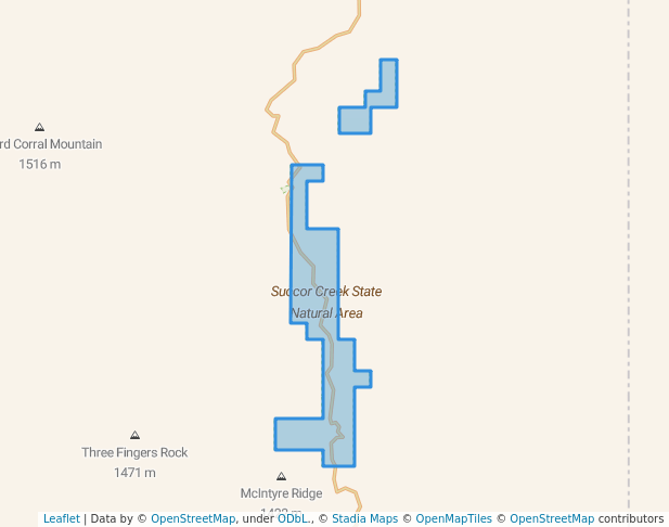 walking in Succor Creek State Natural Area map in South Mountain