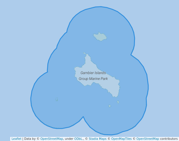 walking in Gambier Islands Group Marine Park map in Port Lincoln