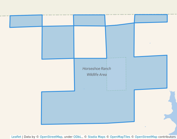 walking in Horseshoe Ranch Wildlife Area map in Hornbrook