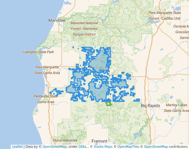Manistee National Forest Baldwin Ranger District In Township Of Thumb