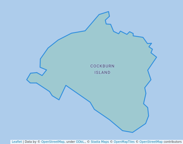 walking in Cockburn Island Park map in Brockville