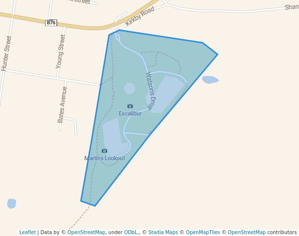 walking in Centennial Parklands map in Glen Innes