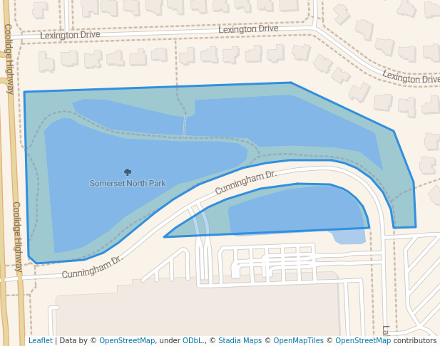 walking in Somerset North Park map in Troy