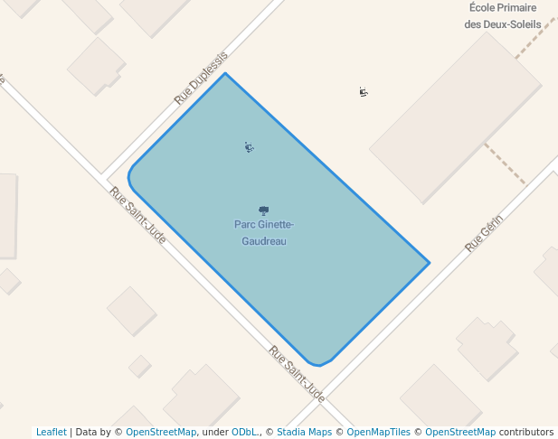 walking in Parc Ginette-Gaudreau map in Magog