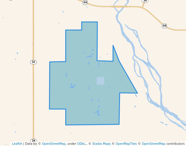 walking in Cimarron Bluff Wildlife Management Area map in Freedom