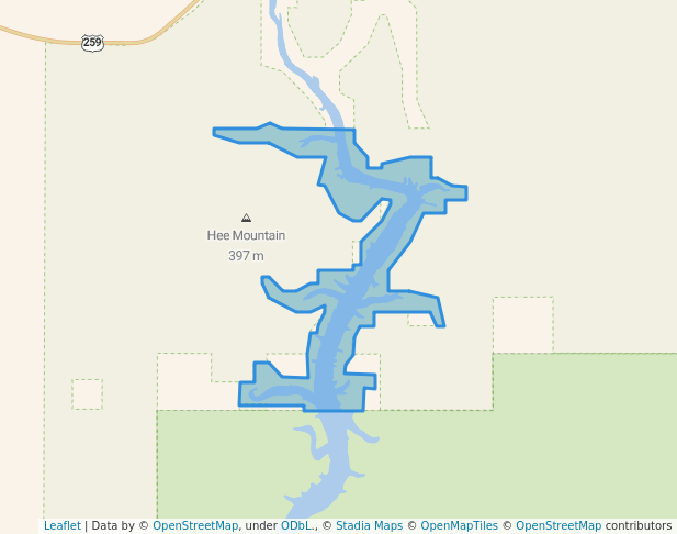 walking in Broken Bow Wildlife Management Area map in Watson
