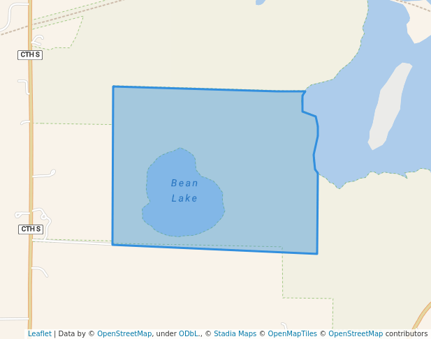 walking in Bean Lake State Natural Area map in Lake Mills