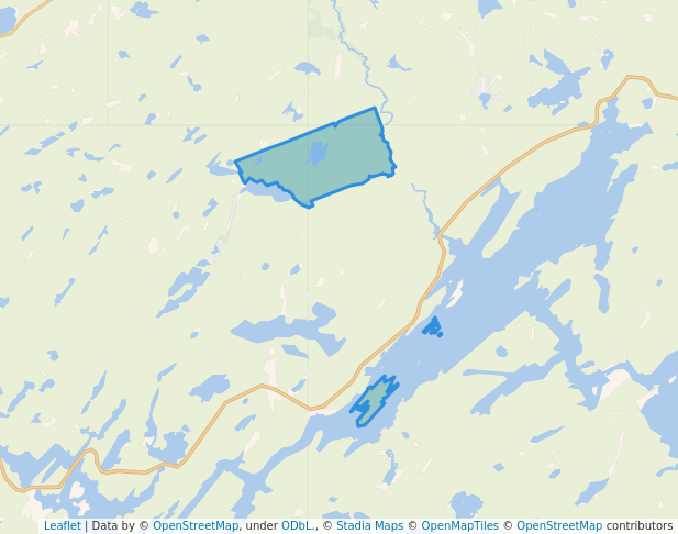 walking in Centennial Lake Provincial Park map in Calabogie
