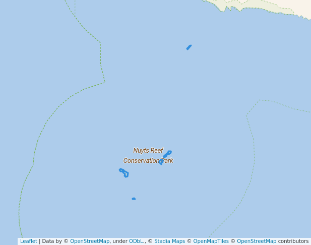 walking in Nuyts Reef Conservation Park map in Coorabie