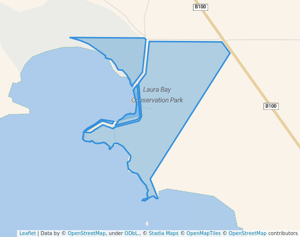 walking in Laura Bay Conservation Park map in Laura Bay