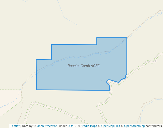 walking in Rooster Comb ACEC map in Princeton