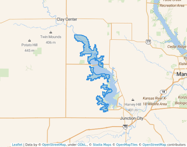 walking in Milford State Wildlife Area map in Wakefield