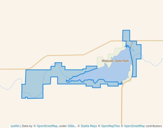 walking in Webster Wildlife Area map in Damar