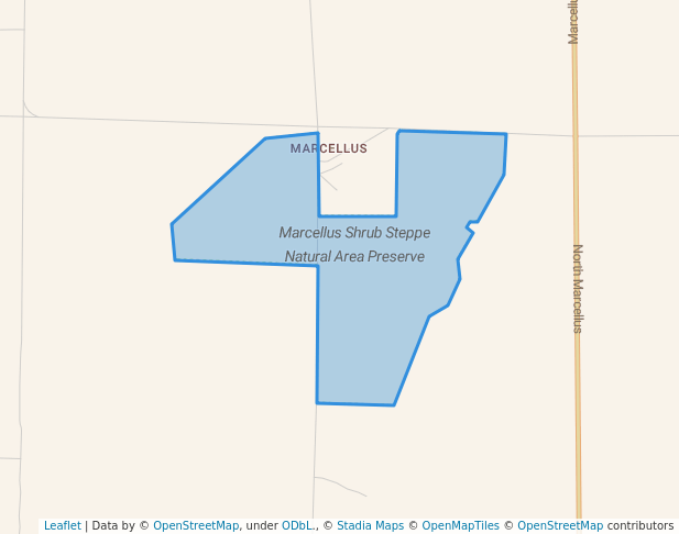 walking in Marcellus Shrub Steppe Natural Area Preserve map in Ritzville