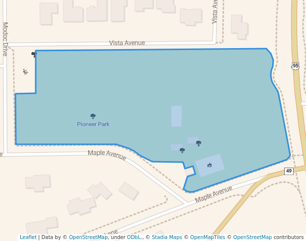 walking in Pioneer Park map in Winnemucca