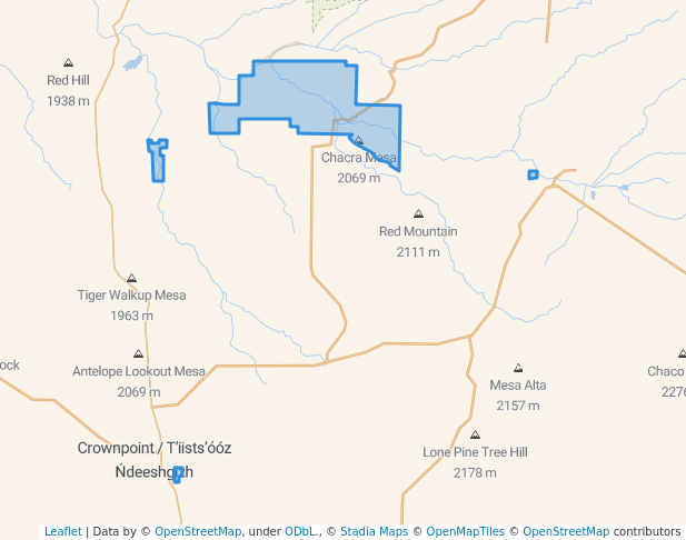 walking in Chaco Culture National Historical Park map in Nageezi