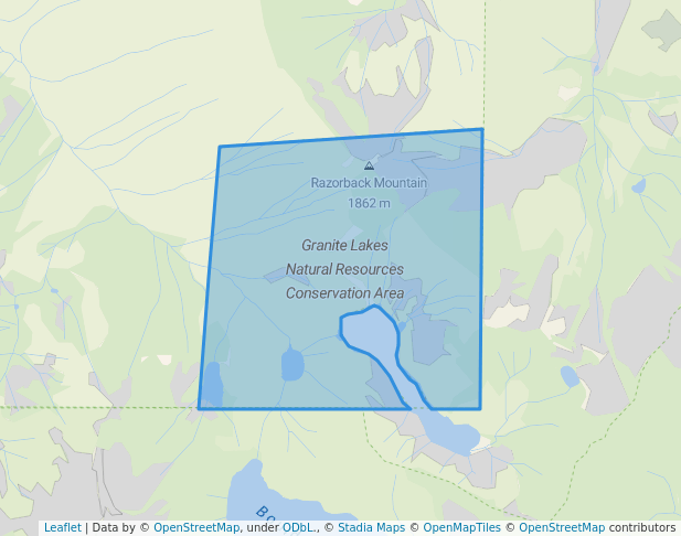 walking in Granite Lakes Natural Resources Conservation Area map in Marblemount