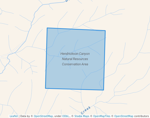 walking in Hendrickson Canyon Natural Resources Conservation Area map in Rosburg